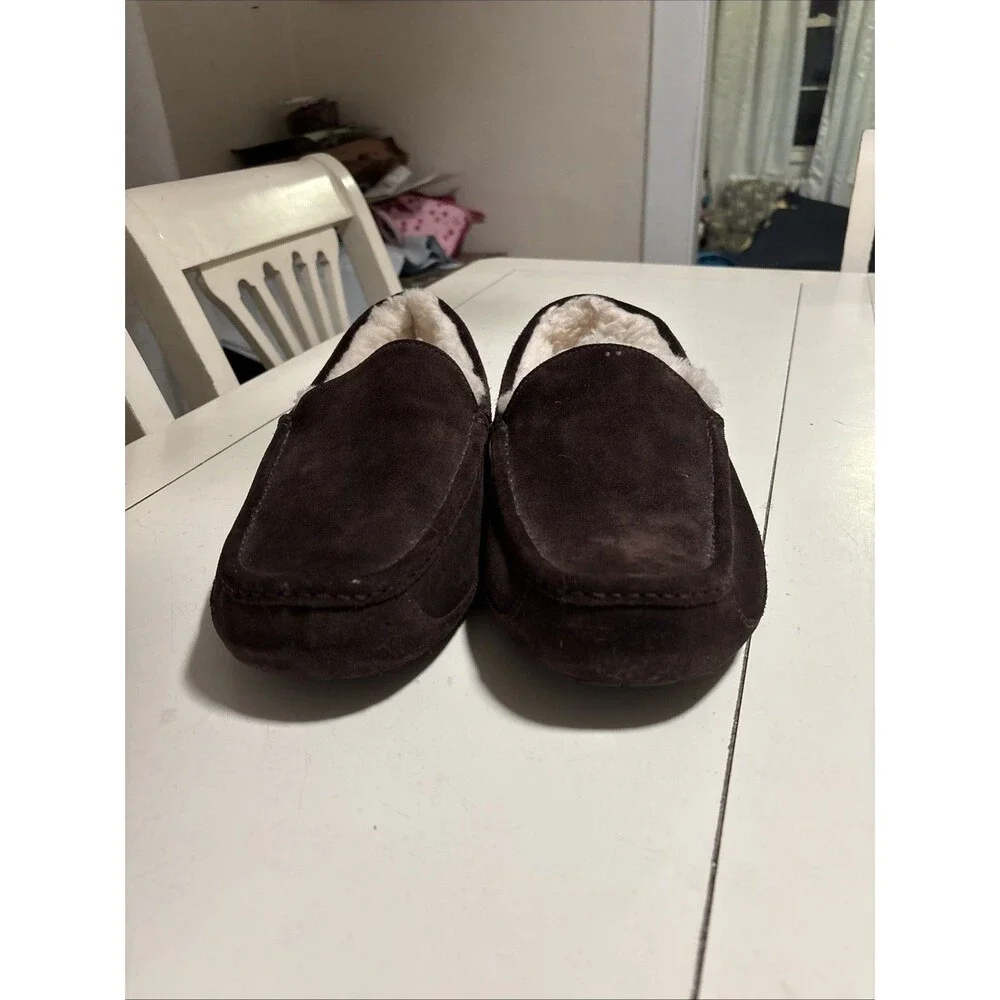 UGG Men’s Ascot Suede Slipper Moccasin 1101110 Espresso Brown Size 13